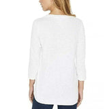 Kirkland Signature Women's 3/4 Sleeve Slub Knit T-Shirt