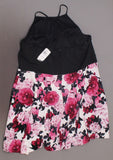 Speechless Trendy Plus Size Solid and Floral Print Dress
