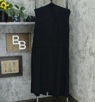 Who What Wear Sleeveless V Neck Button-Down Midi Dress Black XXL