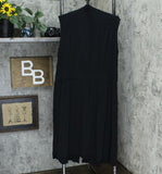 Who What Wear Sleeveless V Neck Button-Down Midi Dress Black XXL