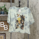 Mighty Fine Women's Let Love Grow Short Sleeve Cropped Graphic T-Shirt
