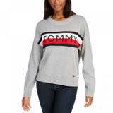 Tommy Hilfiger Women's Colorblocked Crewneck Pouch Pocket Pullover Sweater