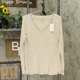 A New Day Women's Regular Fit Long Sleeve V-Neck T-Shirt