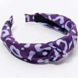 LOGO by Lori Goldstein Cheetah Knot Headband Purple