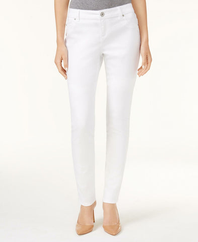 INC International Concepts Women's INCEssentials Skinny Jeans White Denim 12