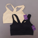 Yummie 2 Pack Cross Back Wireless Bras With Removable Pads
