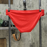 Kona Sol Women's Medium Coverage Tab Side Hipster Bikini Bottom Red XL