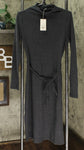 A New Day Women's Long Sleeve Mock Turtleneck Belted Knit Midi Dress