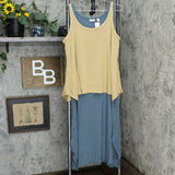 LOGO by Lori Goldstein Women's Asymmetric Maxi Dress & Tank Top