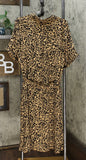Ava & Viv Women's Plus Size Animal Print Short Sleeve Collared Shirt Dress