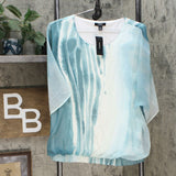 Alfani Women's Smocked Tie Dyed Blouse