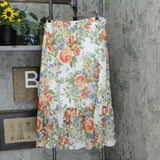 NWT Susan Graver Women's Printed Chiffon Tiered Maxi Skirt. A350183 X-Large