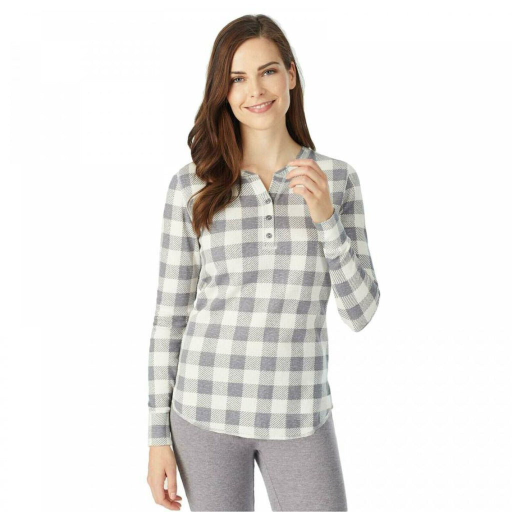 Haut Thermique Manches Longues Cuddl Duds - Femme Taille S Gris à Carreaux Buffalo