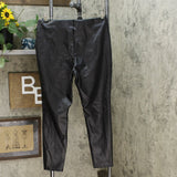 A New Day Women's Slim Fit Mid Rise Faux Leather Leggings