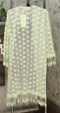 LaBellum by Hillary Scott Women's Lace Duster With Crochet Fringe
