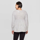 Isabel Maternity by Ingrid & Isabel Long Sleeve Cozy Babydoll Top