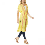 Curations Women's Embroidered Gauze Kaftan Cover Up