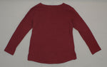 A New Day Women's Textured Cotton Long Sleeve Structured Knit Top Shirt