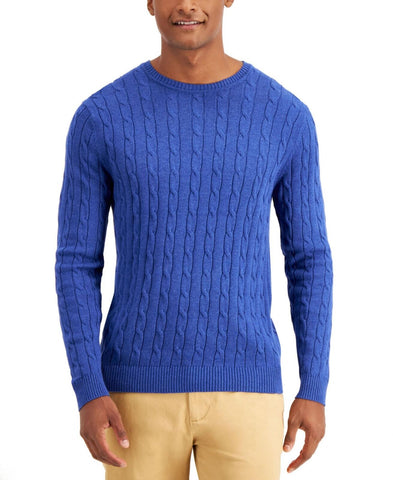 Club Room Men's Cable-Knit Cotton Pullover Sweater