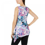 NWT Ideology Womens Hibiscus Printed Side-Tie Tank Top. 100068138MS Large