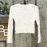 Polly & Esther Women's Junior Fit Cropped Thermal T-Shirt