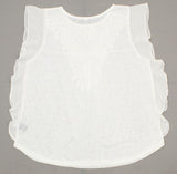 August Moon Women's Sheer Flutter Sleeve Slub Knit Shirt Crochet Applique