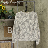 Knox Rose Women's Floral Crewneck French Terry Sweatshirt