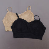 Rhonda Shear 2 Pack Lace Leisure Bras With Removable Pads Black/ Nude 2X