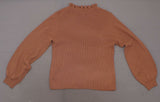 A New Day Women's Long Sleeve Frill Neck Ribbed Pullover Sweater