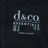 Denim & Co. Essentials Round Neck Fit And Flare Henley Knit Top Black Small