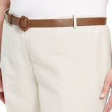 NWT Calvin Klein Plus Size Belted Wide-Leg Linen Pants. W0BK5222 22W