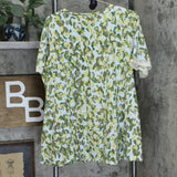 LOGO by Lori Goldstein Plus Printed Cotton Modal Top With Sleeve Detail