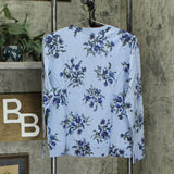 Karen Scott Women's Floral Button Cardigan Sweater