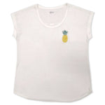 Style & Co Women's Embroidered Pineapple T-Shirt