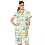Aria Women's Cotton Jersey Bermuda 2 Piece Short Pajama Set