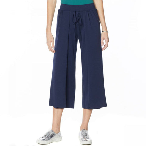 Modern Soul Women's Wide Leg Cropped Tie Front Pants