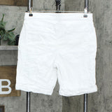 DKNY Jeans Women's Roll Cuff Denim Bermuda Shorts. 1386501 White 12