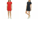 Tommy Hilfiger Women's Embroidered Logo Side Stripe T-Shirt Dress