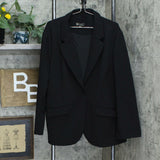 DG2 by Diane Gilman Plus Size Stretch Crepe Blazer Black 2X