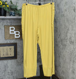 Antthony Plus Size Lined Chiffon Straight Leg Pants Golden Kiwi 2X