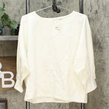 MOTTO Women's Ponte Knit Structured Popover Top