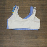 Hanes Girls' 2pk Sports Bra Blue / White L