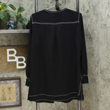 Alfani Women's Contrast Stitch Tunic Blouse