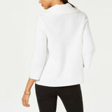 JM Collection Women's Wing-Collar Flyaway Cardigan Sweater