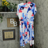 NWT Alfani Petite Floral Belted Midi Wrap Dress. 100097414PT 16 Petite