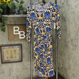 NWT INC International Concepts Printed Asymmetrical Midi Dress Medium