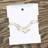 BP. Womens Set of 3 Star Bead Charm Anklet
