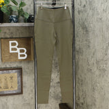 MarlaWynne Women's Ponte Stretch Knit Solutions Leggings Olive Gray XS