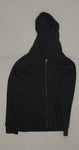 District Threads Women's Mini Ribbed Full Zip Hoodie DT227 Black XL