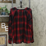 Knox Rose Women's Plaid Long Sleeve Flannel Popover Shirt